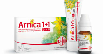 Das homöopathische Arzneimittel Arnica 1 plus 1 (Foto: DHU)