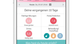 Rosacea Tagebuch App (Foto: Galderma)