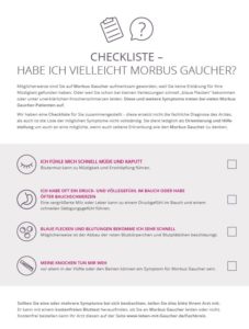 Checkliste Morbus Gaucher